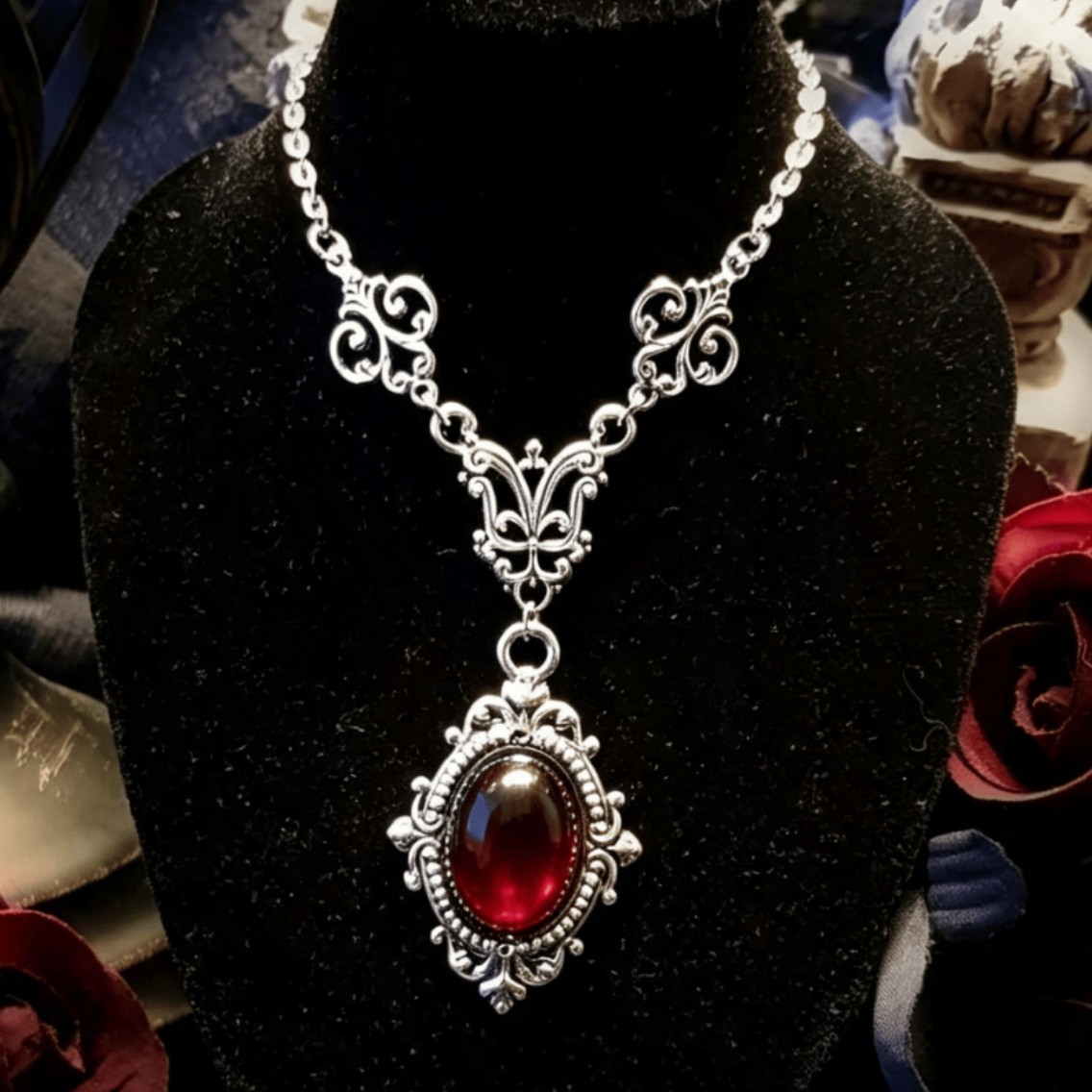 Men'S Victorian Accessories - Colar Camafeu Vampiro, Camafeu de Sangue,