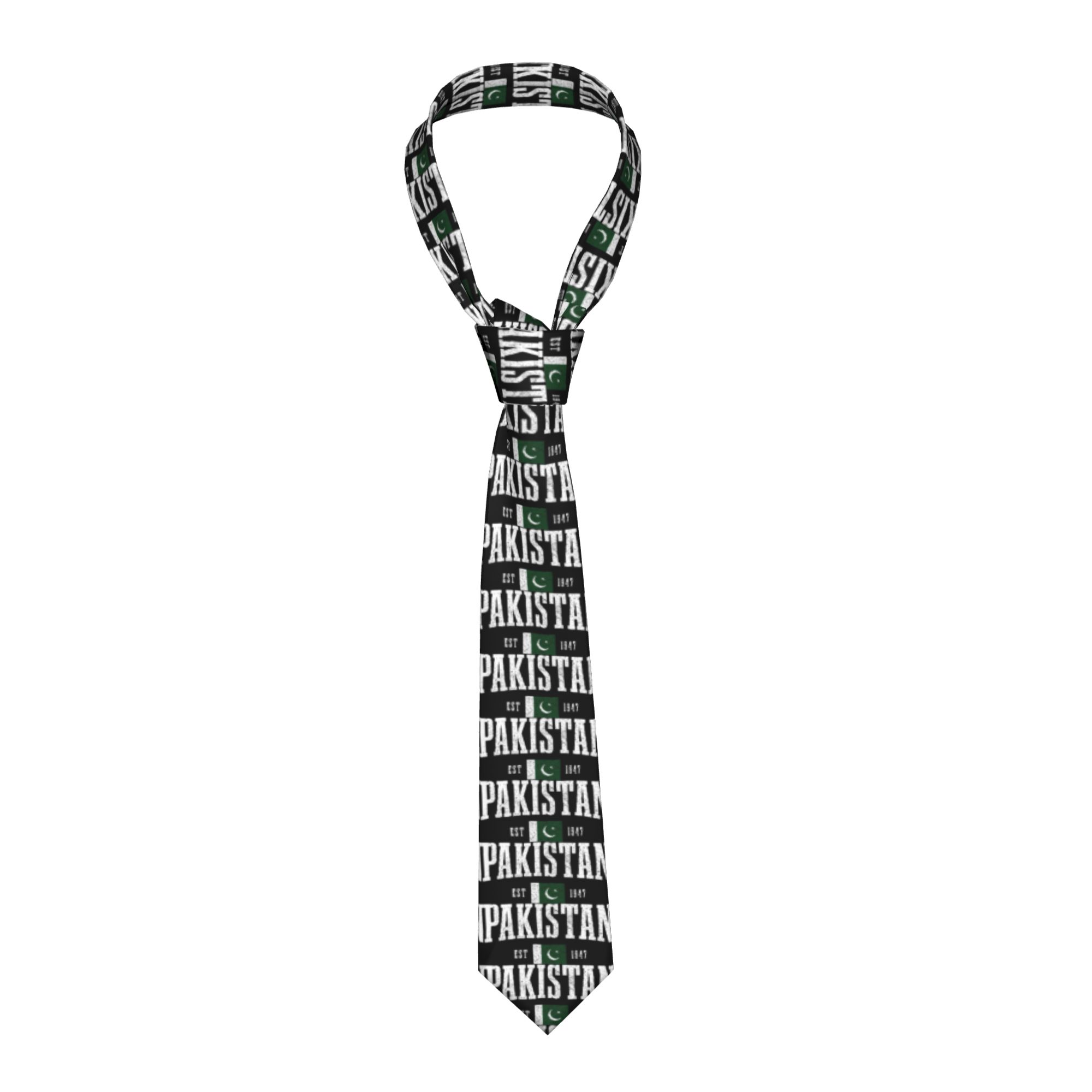 Men Accessories In Pakistan - Gravata Masculina com Bandeira do Paquistão,
