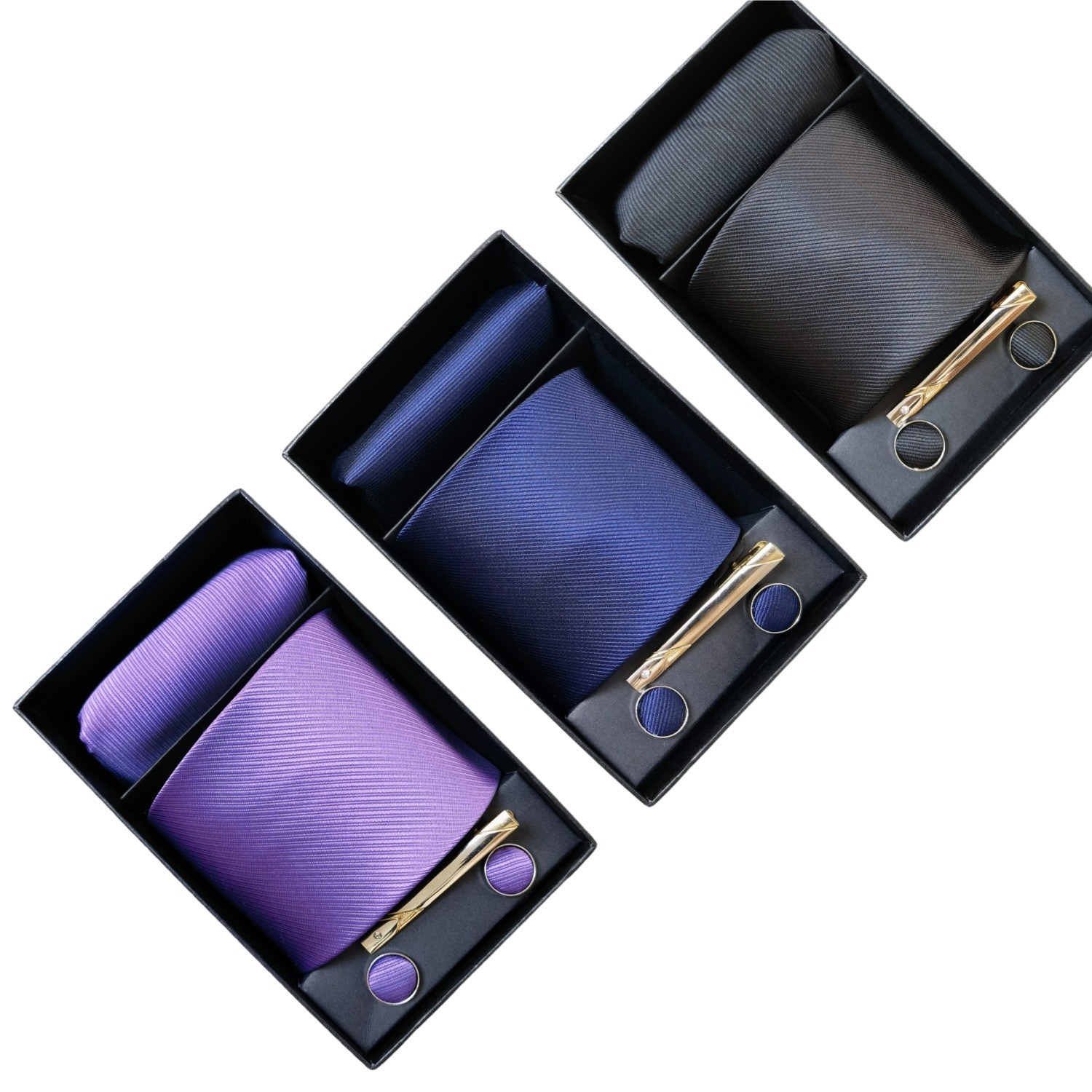 Men'S Accessories Gift Set Branded - Gravata marca de moda artesanal sólida