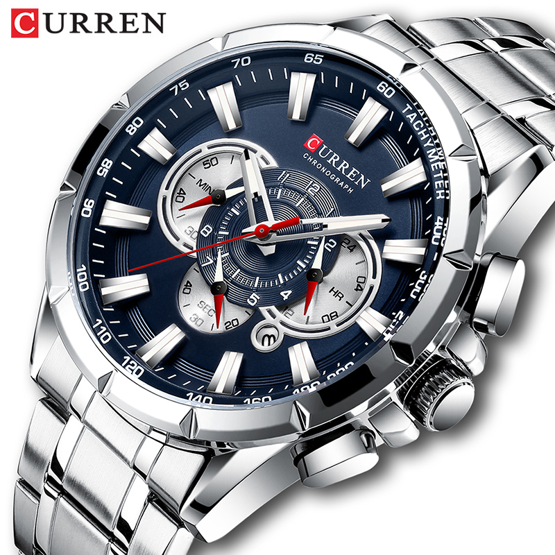 Men Accessories For Wrist - Curren relógio de pulso masculino, cronógrafo