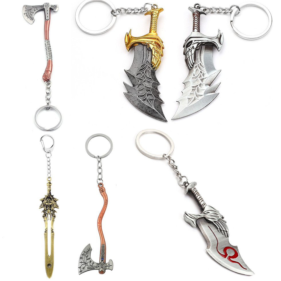 Men Accessories Necklace - Chaveiro com Pingente de Espada Kratos