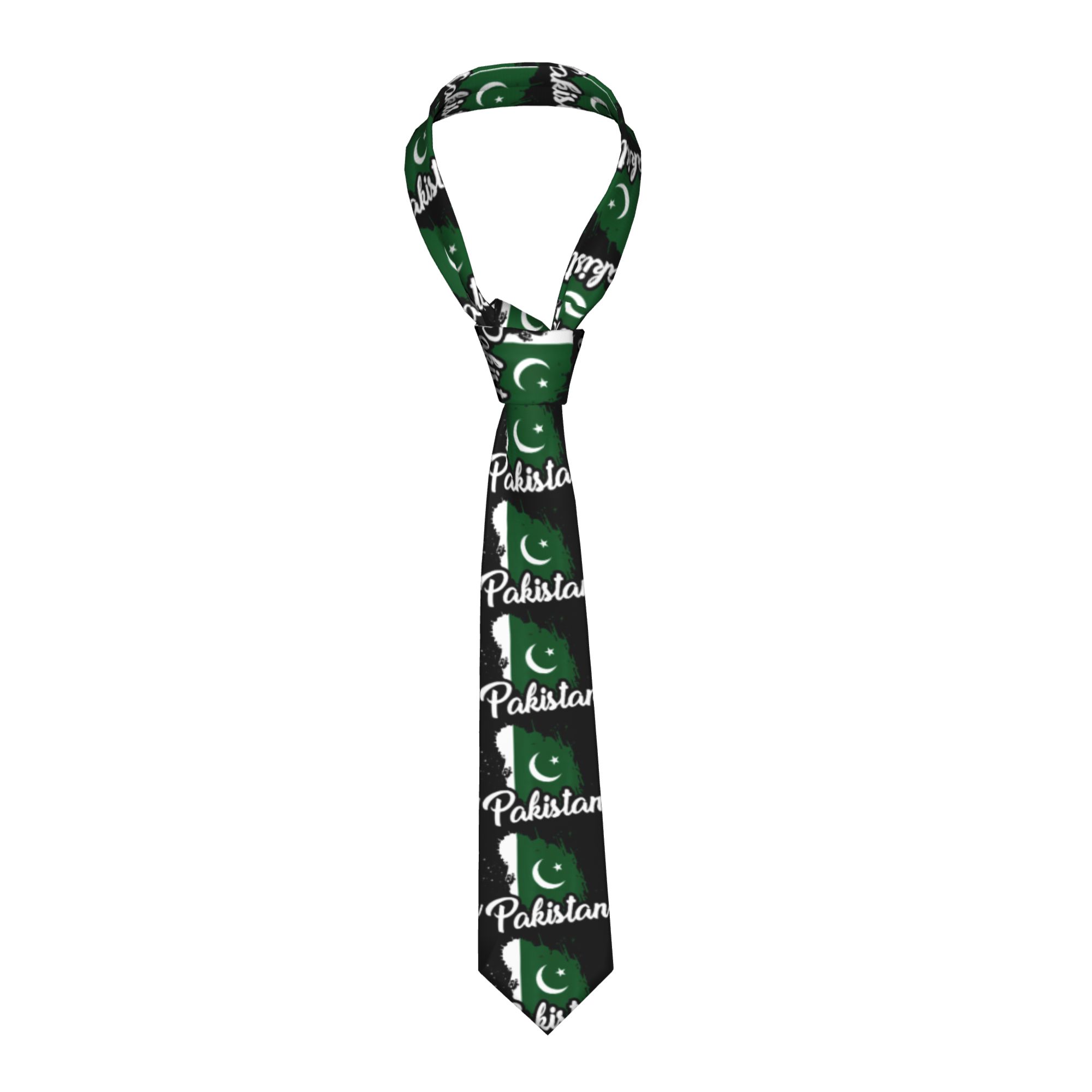 Men Accessories In Pakistan - Gravata Masculina com Bandeira do Paquistão,