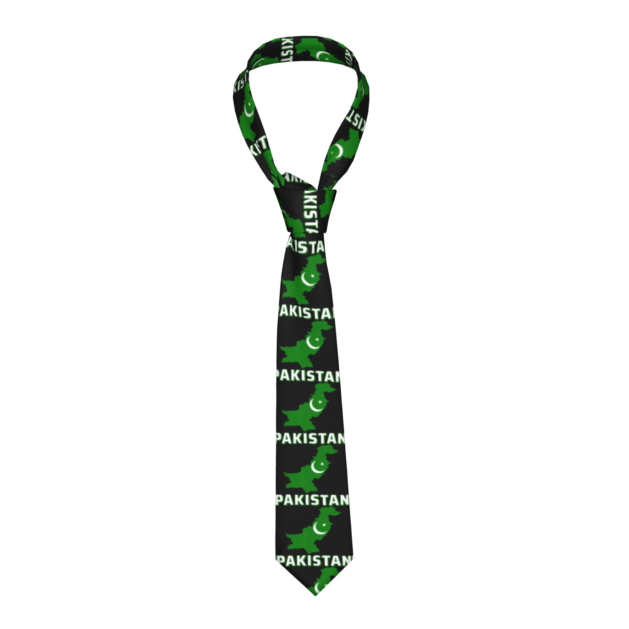 Men Accessories In Pakistan - Gravata Masculina com Bandeira do Paquistão,