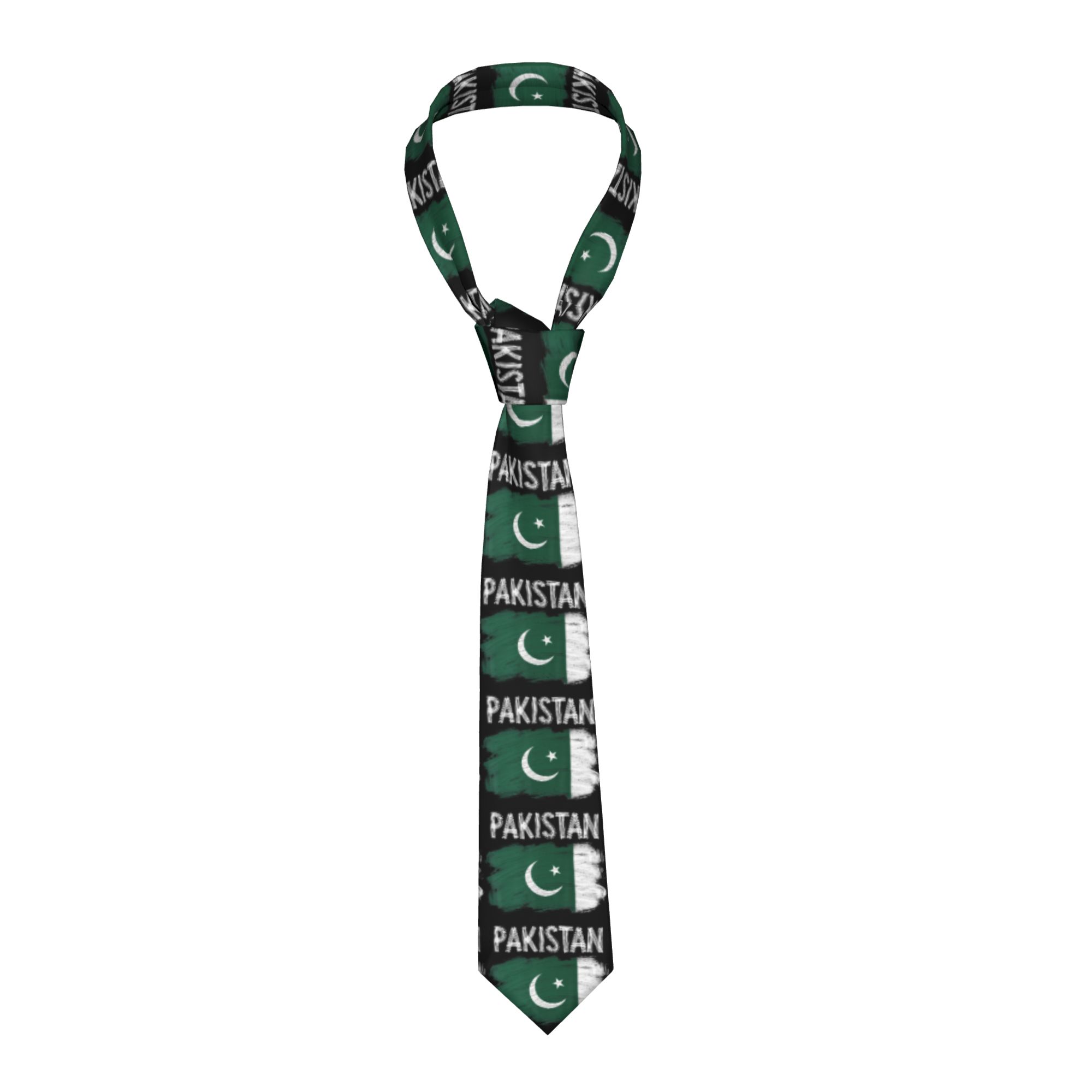 Men Accessories In Pakistan - Gravata Clássica com Bandeira do Paquistão