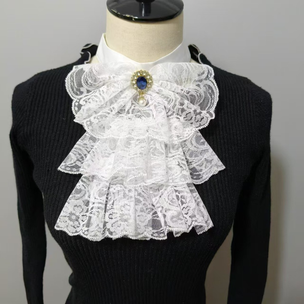 Men'S Victorian Accessories - Nova Gola Falsa Destacável de Renda