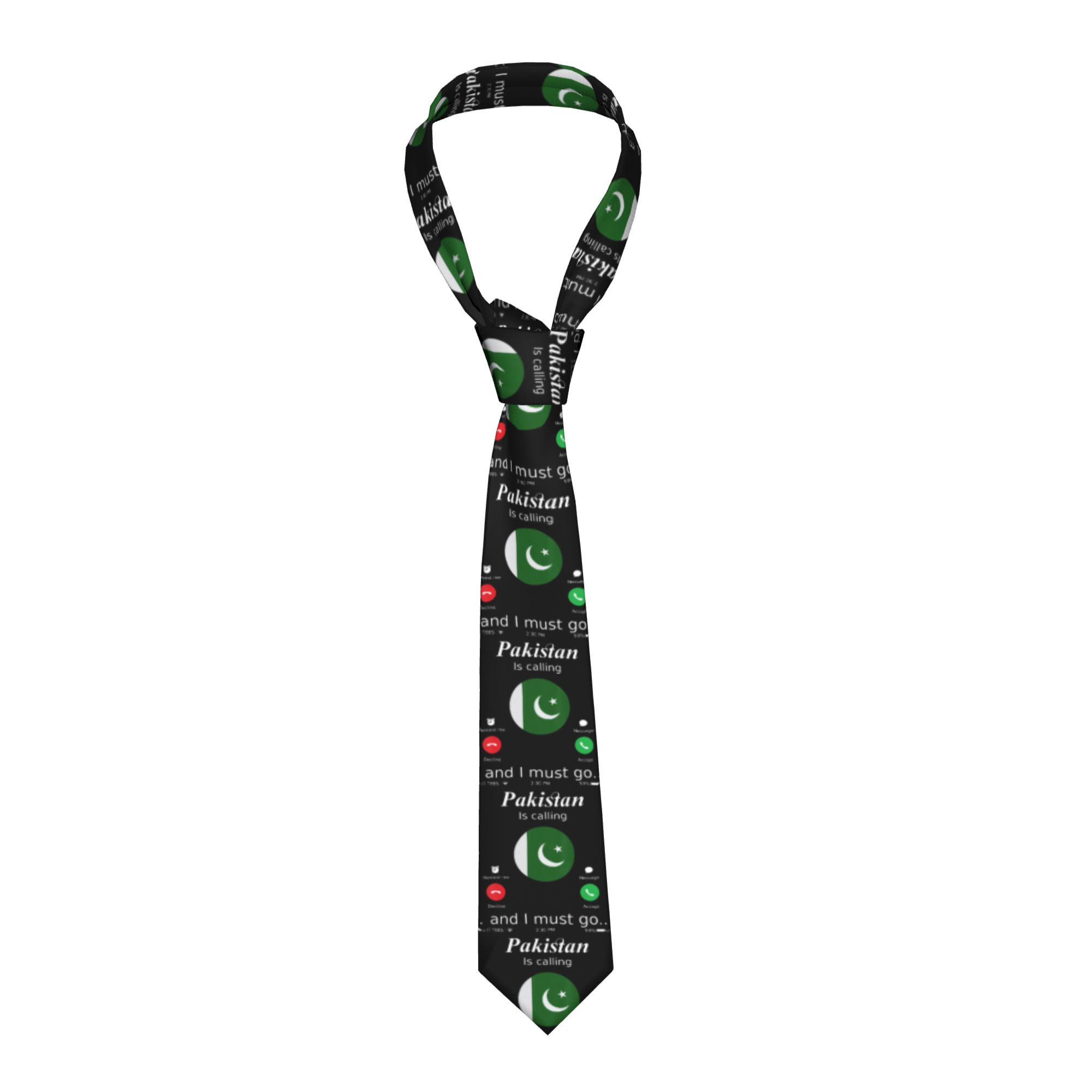 Men Accessories In Pakistan - Gravata Masculina com Bandeira do Paquistão,