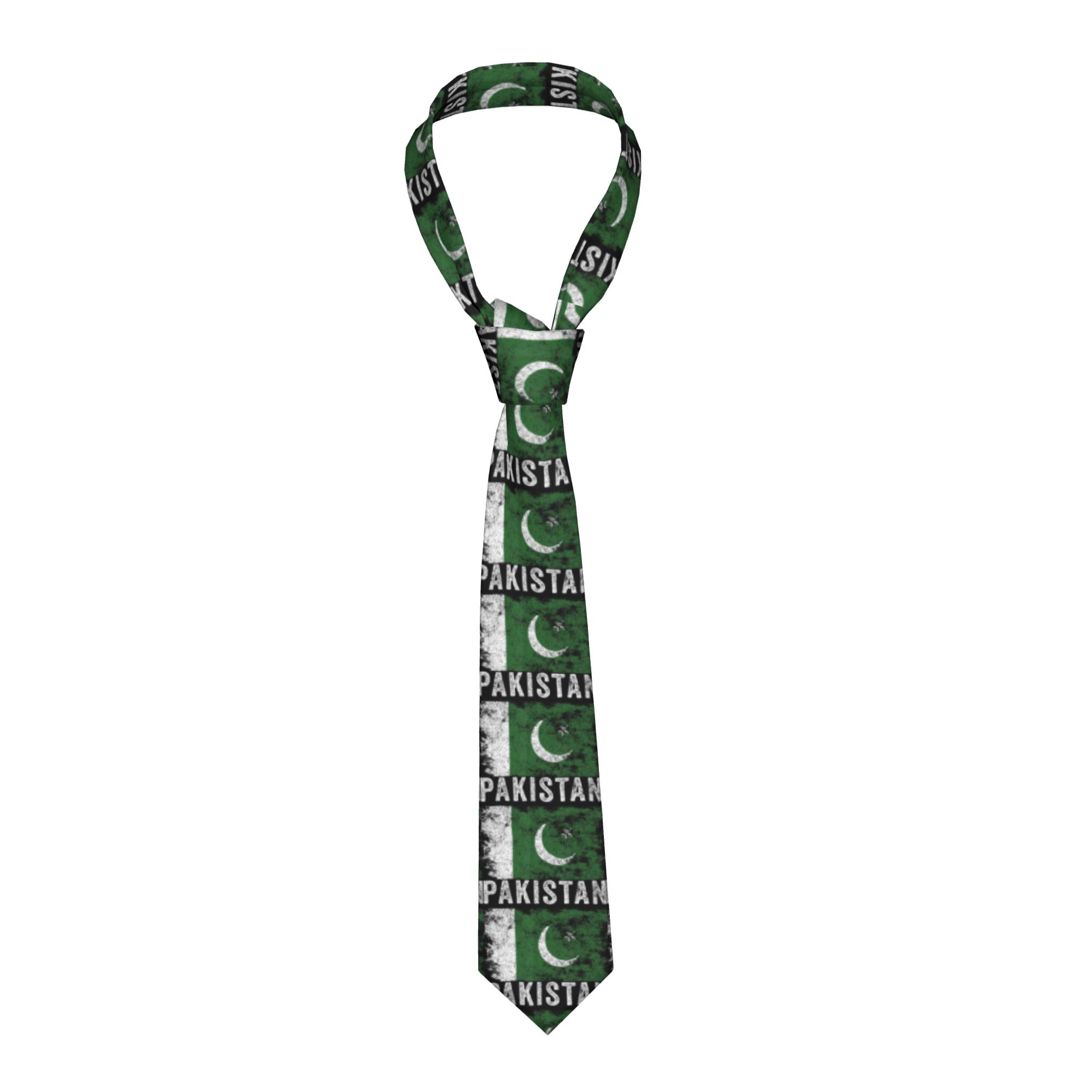 Men Accessories In Pakistan - Gravata com Estampa da Bandeira do
