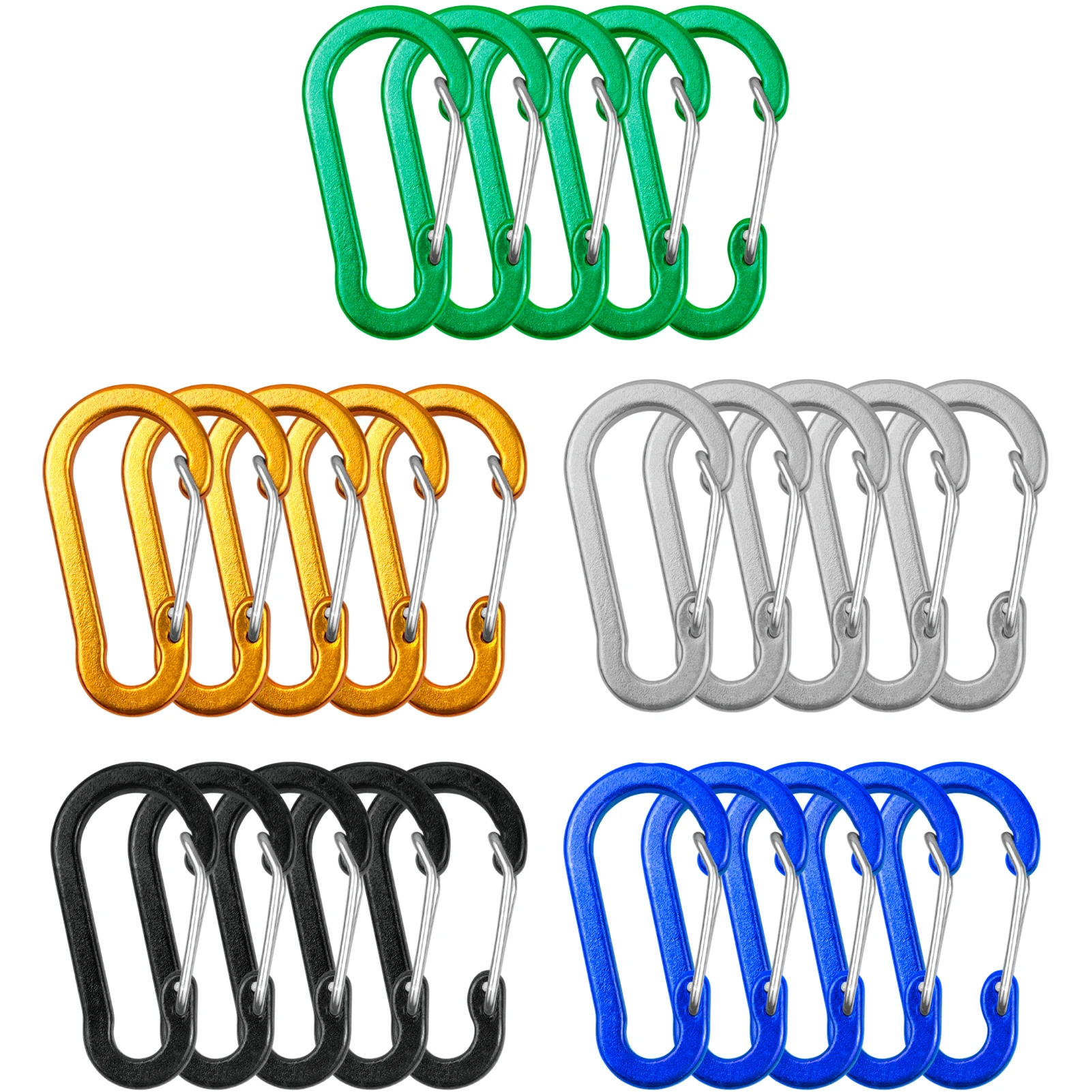 5/10/12 pçs mosquetão clipes m - Keychain Multi Tool avaliação e preço