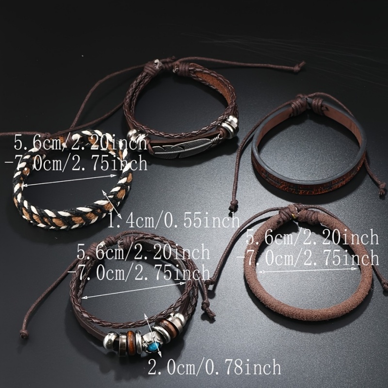 Miss JQ 6 Pçs/set Vintage PU C - Men Accessories Look avaliação e preço