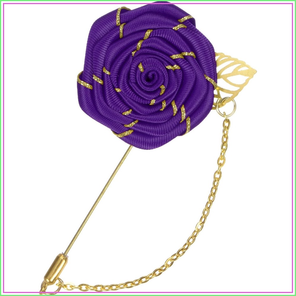 Broche de Rosa de Tecido com F - Men Accessories Brooch avaliação e preço